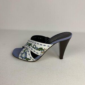Donald J. Pliner Elegant Floral 3.5" Heels Sandals - Size 6, Italian Craftsmansh